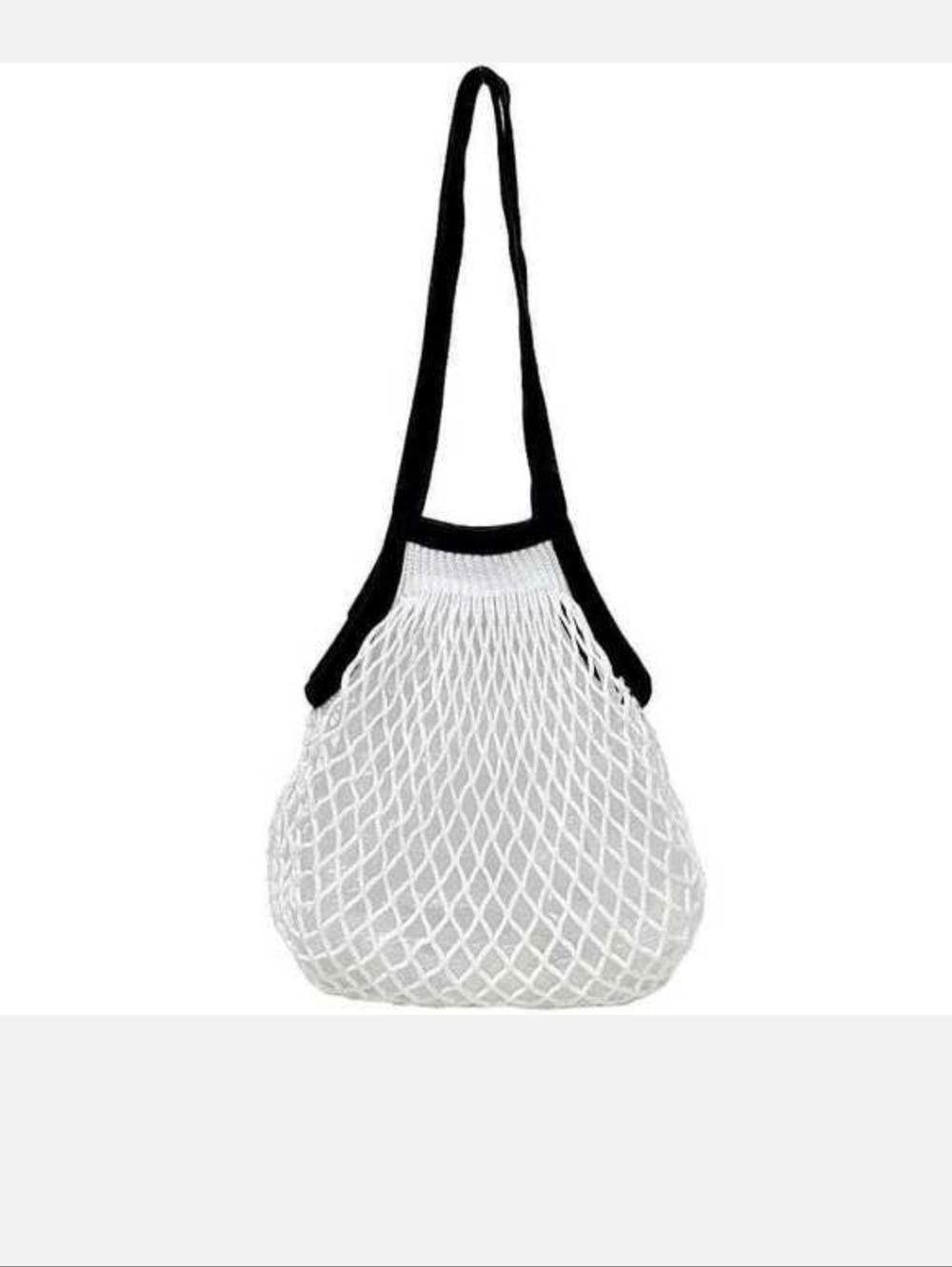 CHANEL Summer Beach White Mesh Tote with Black Trim